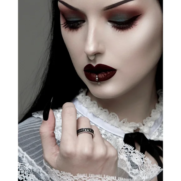 🆕️🆑️ ROGUE + WOLF VICTORIAN RING | MoonChild Inscribed Inside Antique Finish 6 - Picture 6 of 15